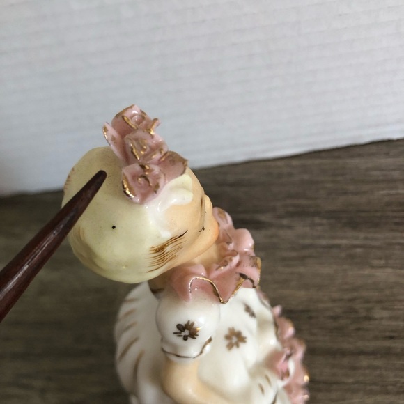 Vtg Japan Girl Figurine with Frilly Dress - Picture 11 of 14